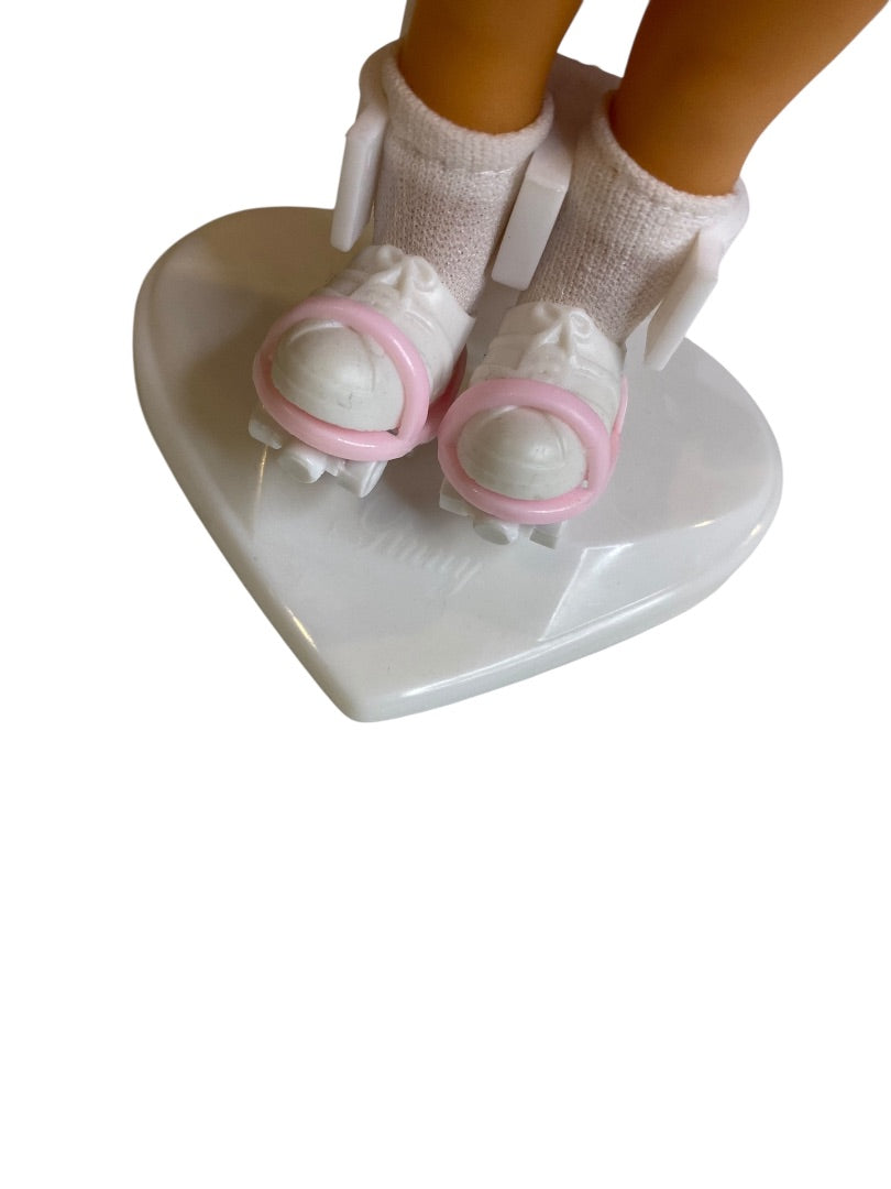 1988 Ginny by Vogue Dolls Carhop 8" with Stand Rollerskates