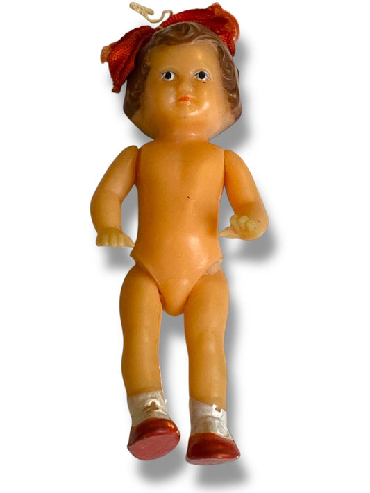 Vintage ARI German Rubber Doll 1020 August Riedeler 3" Girl Miniature