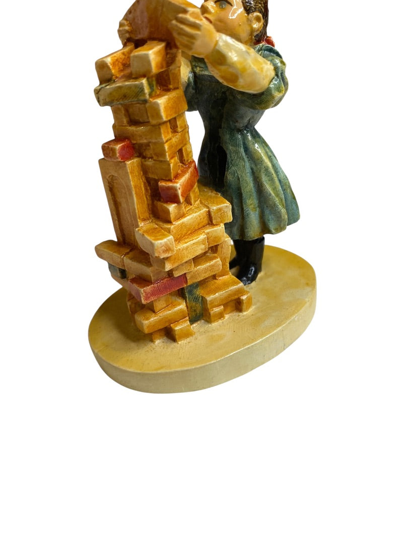 1979 Sebastian Miniatures Figurine Signed Numbered Building Days Girl 3.5"