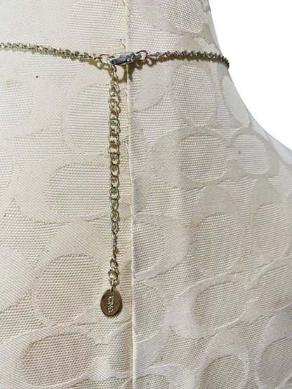 Icing Rhinestone Necklace Silvertone Delicate 16-19" Lobster Clasp