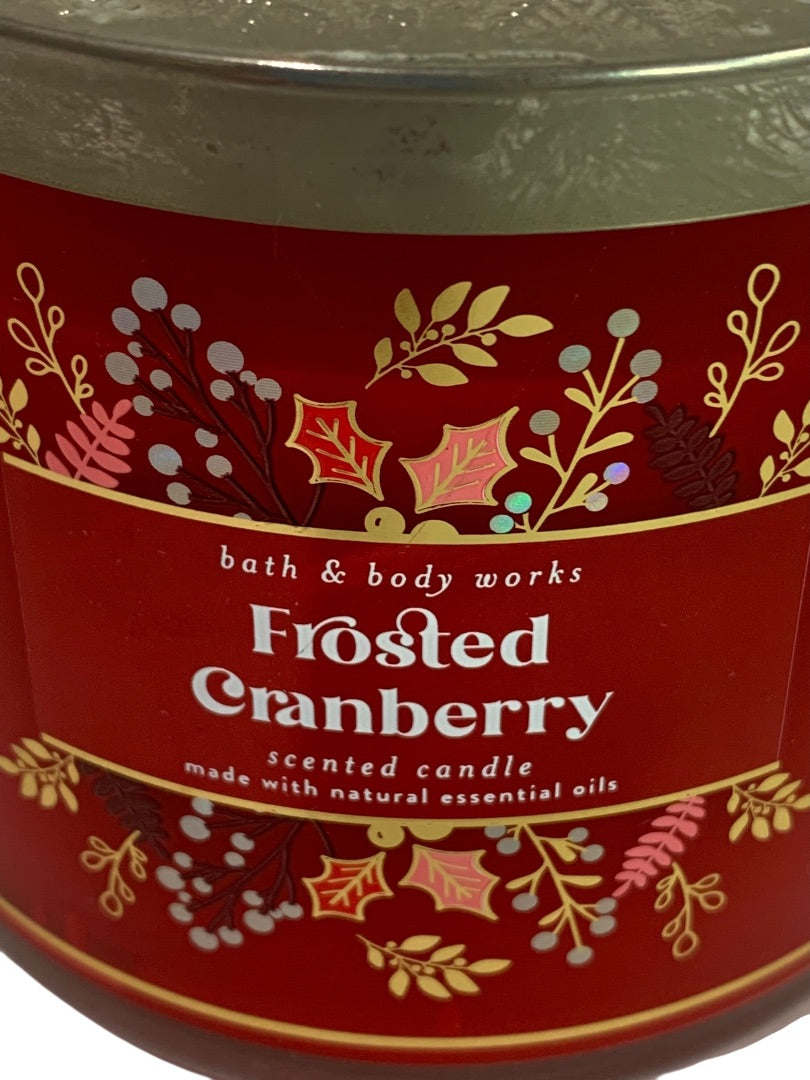 Bath & Body Works Jar Candle Frosted Cranberry 14.5 oz Scented Candle