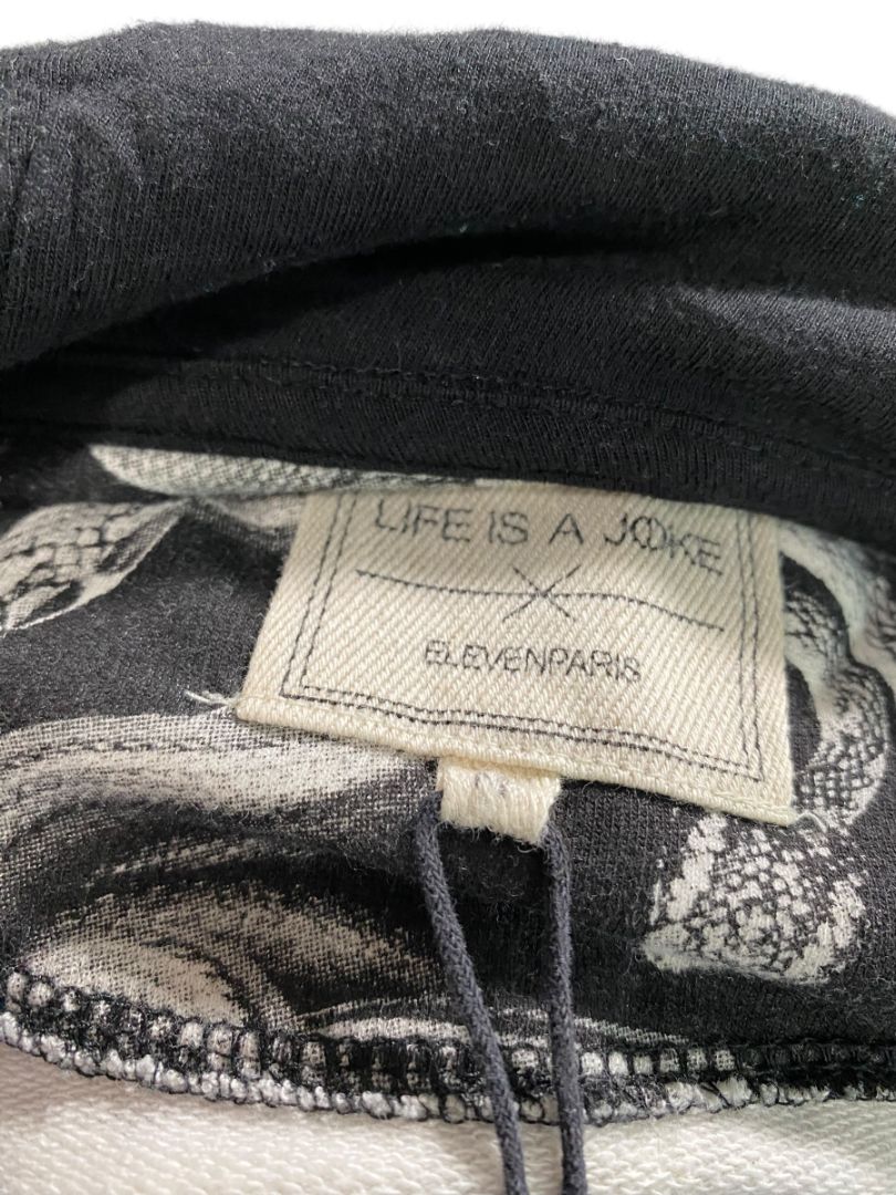 Medium ElevenParis Snake Print Hoodie Eleven Paris Life is a Joke