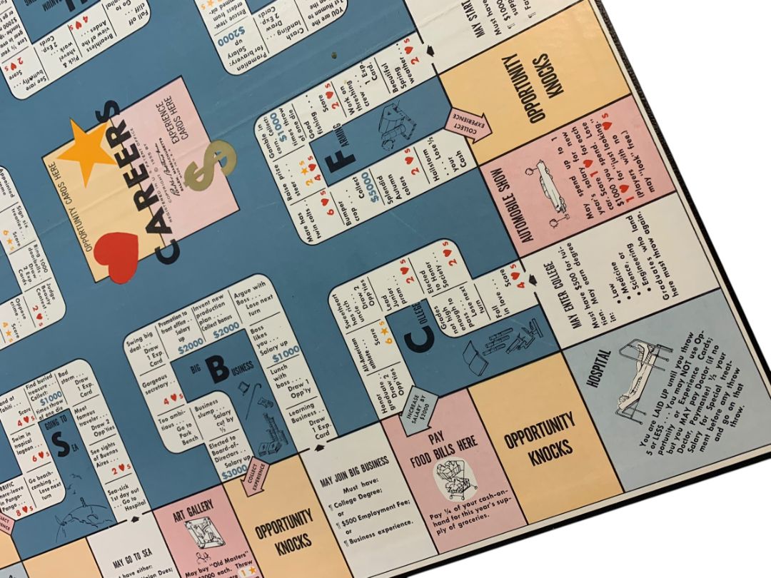 Vintage Careers Parker Brothers Board Game of Optional Goals