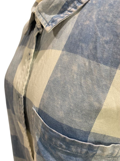 XL Berkley Jensen Womens Blue White Casual Button Up Shirt