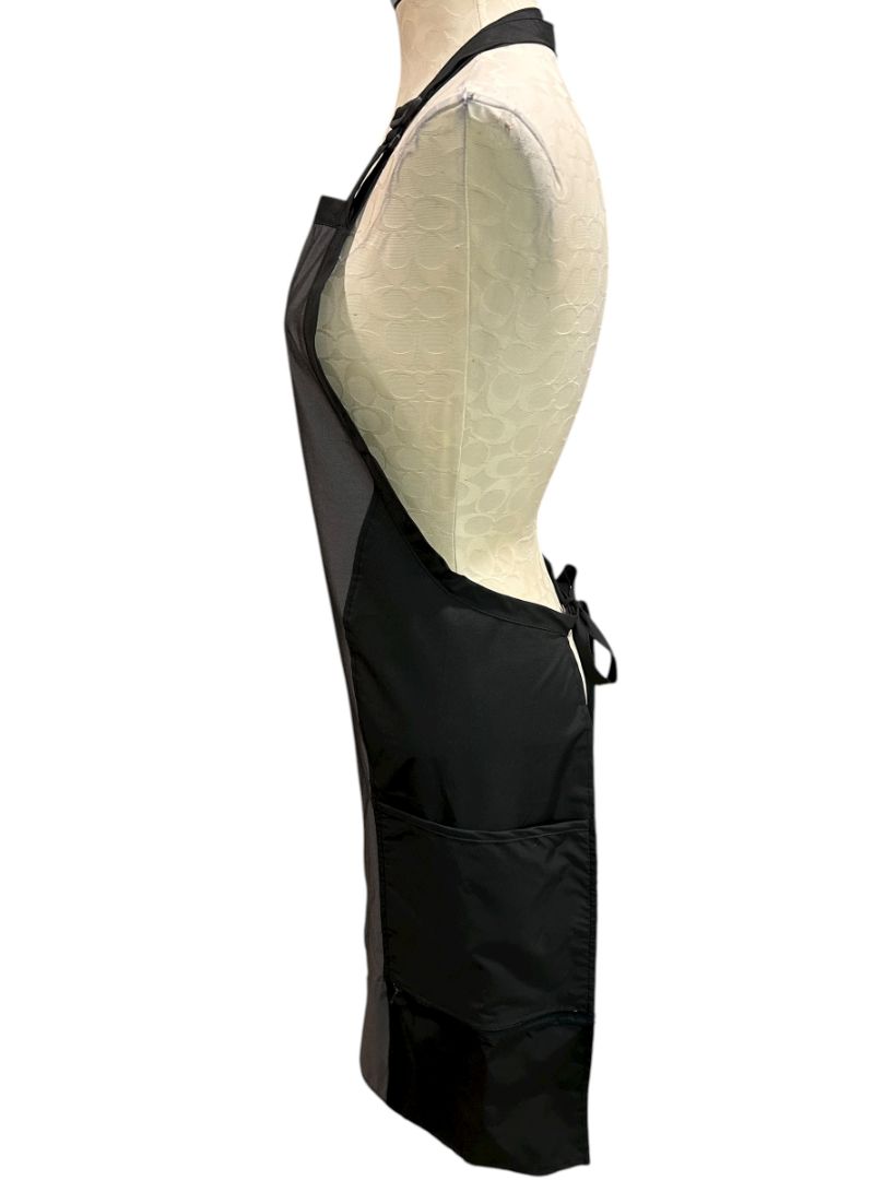 Betty Dain Hair Stylist Apron Bleachproof Black Gray Hourglass