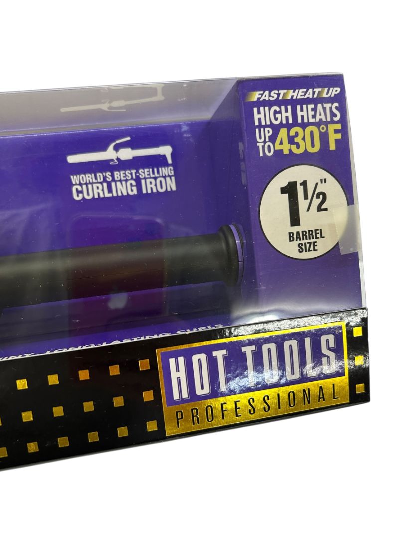 Hot Tools Professional Hair Curling Iron 1 1/2" 1102 Spring Gold Styling Beauty New