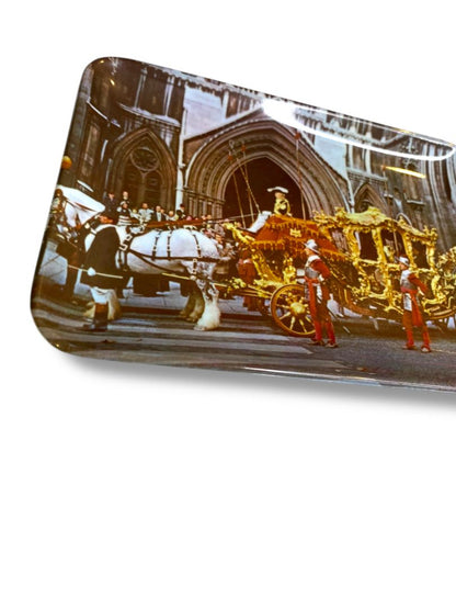 Lord Mayors Coach London England Vintage Melamine Tray 4.2" x 5.8"