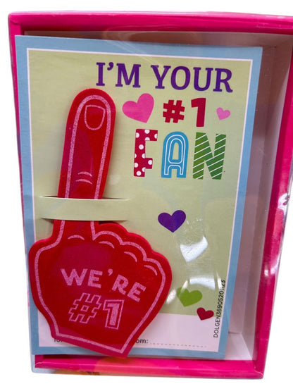 12 Count Classroom Valentine Cards I'm Your #1 Fan