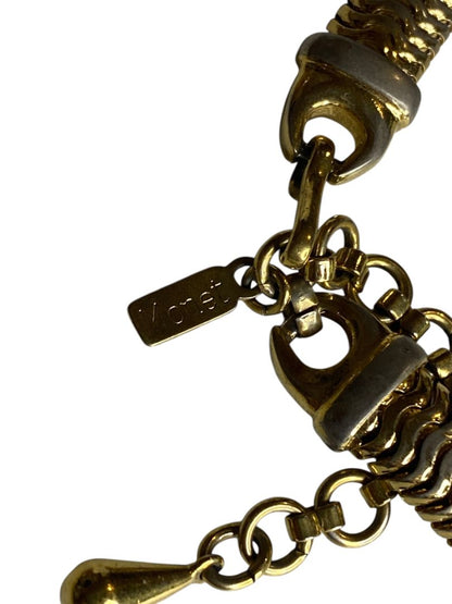 Vintage Monet Thick Goldtone Necklace Hook Closure 16 Inch