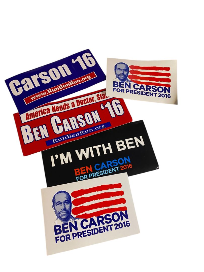 2016 Ben Carson for President Bumper Stickers Postcards Lot of 5