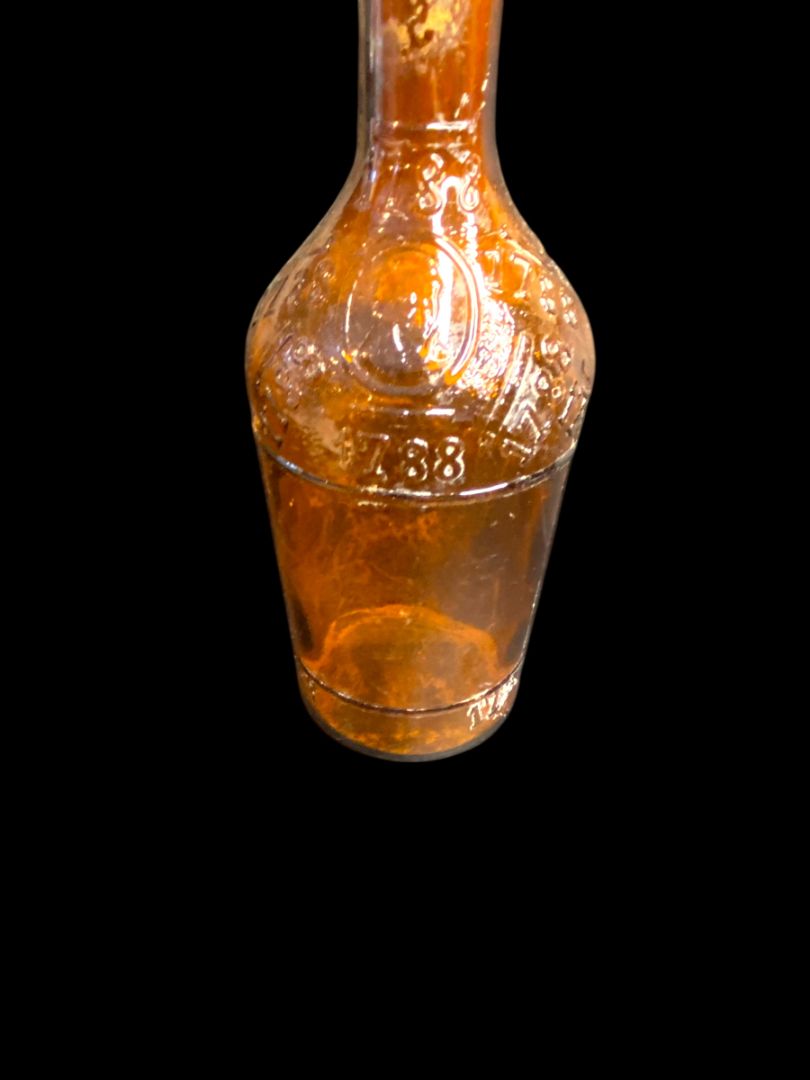 1955 Armstrong Amber Glass Bottle Carstairs 1788 Whiskey Empty D126