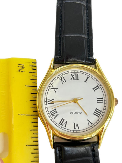 Ladies Quartz Movement Wristwatch Goldtone Roman Numerals For Parts Salvage