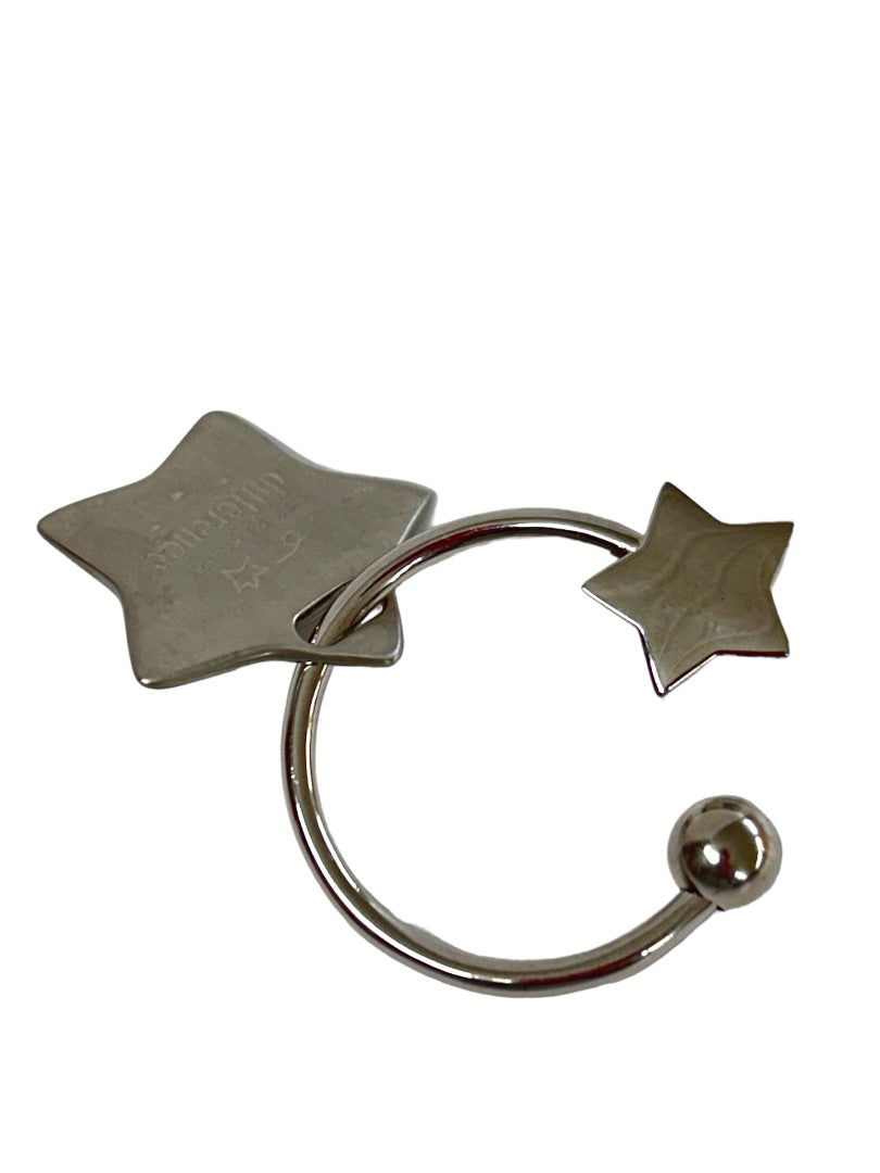 Silvertone "You Make a Difference" Keychain Star Design Key Ring