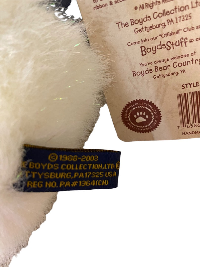 Boyds "C.Z. Sparklefrost" White Bear The Head Bean Collection 8" New