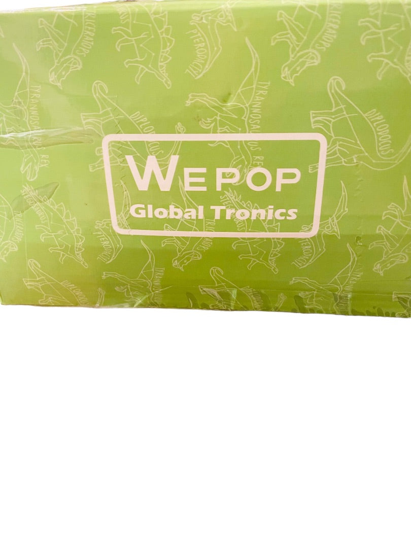 WePop 20 in Dino Pillow Blue New in Box 100% Cotton