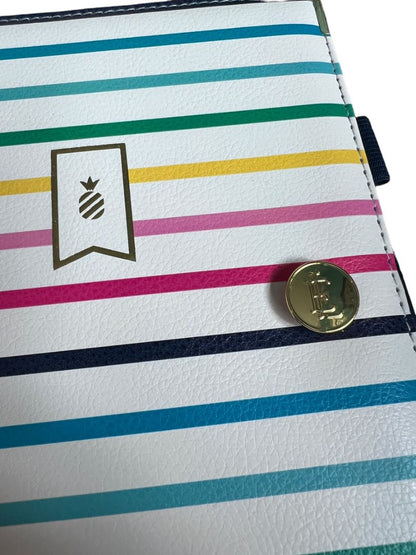 Simplified Emily Ley HAPPY STRIPE Planner Binder ONLY use with Simplified System