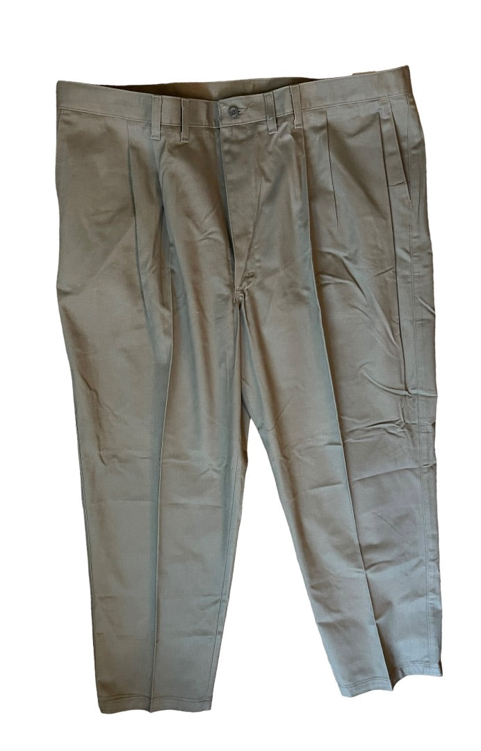 44 x 30 Lee Stain Resistant Khakis Double Pleat New Mens Pants