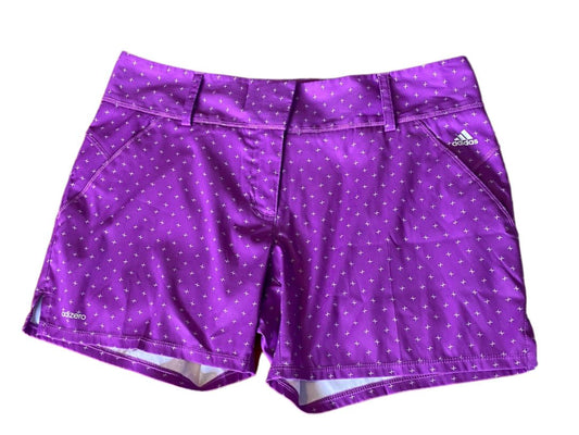 Size 6 Adidas Adizero Purple Golf Shorts Silver Stars Pockets