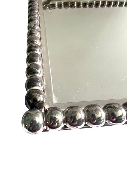 UTTERMOST Beveled Mirror Silver Color Beaded Metal Frame