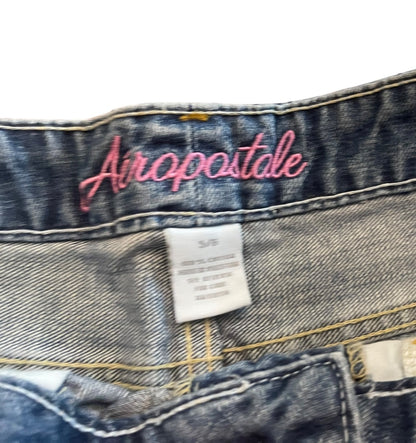 Size 5/6 Aeropostale Junior Womens Shorts Distressed Denim Jean Bootie Short Shorts