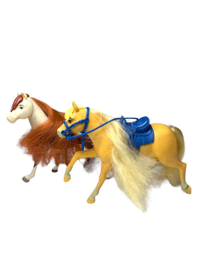 Set of 2 Play Toy Horses Saddles 6.5" Figurines 2018 Just Play