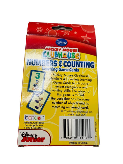 Disney Junior Mickey Mouse Numbers Counting Learning Game Flash Cards 36 cards