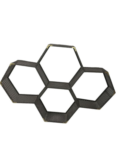 Floating Shelves Hexagon Shelf Shelves Wall Mounted Display Storage Metal Mesh 25"L x 18"h x 4.25"d