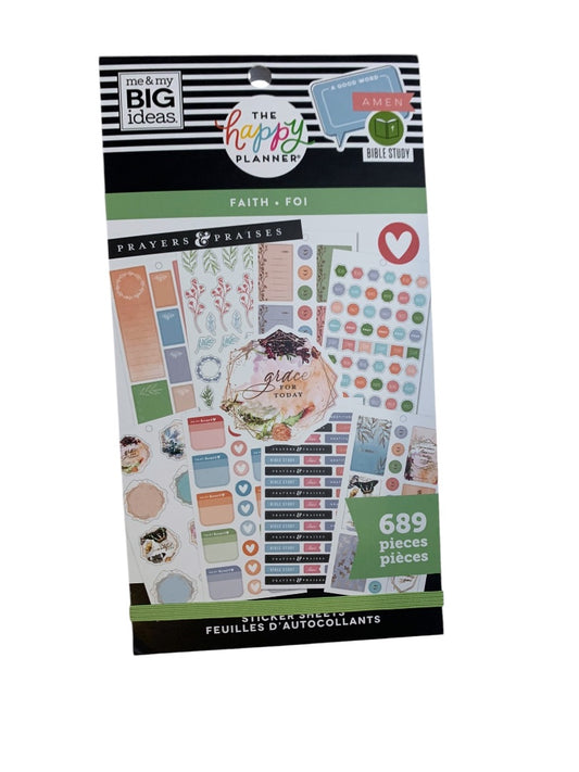 The Happy Planner Sticker Book Faith 689 pcs Bible Study Religious 6x9 New