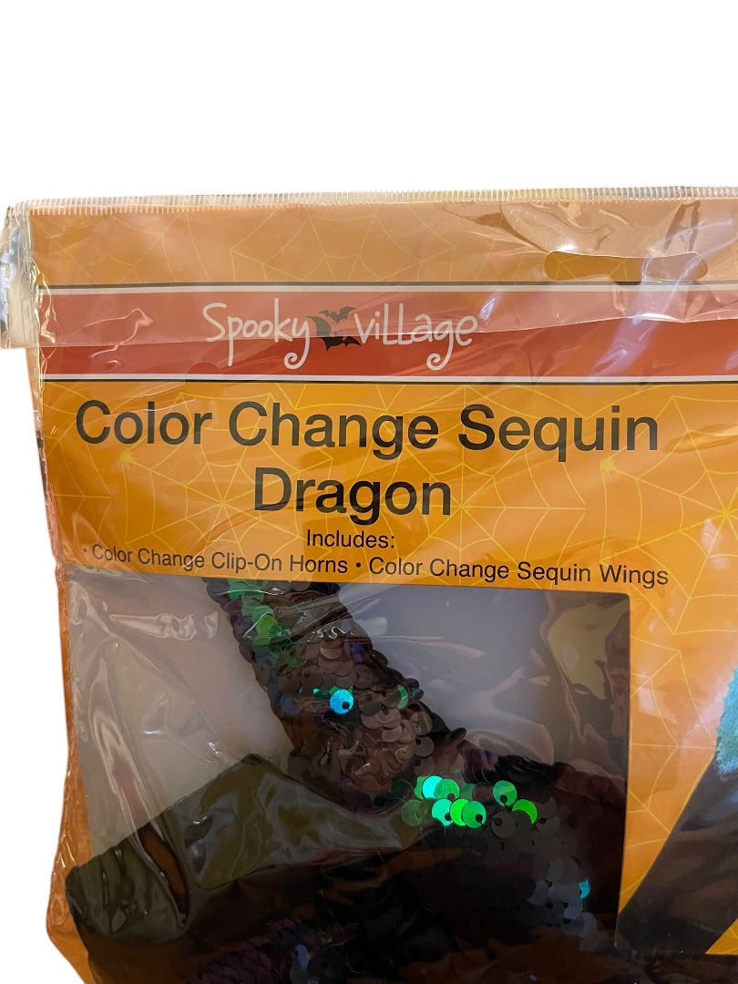Spooky Village Color Change Sequin Dragon Horns & Wings # 409746 NEW