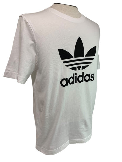 Small Adidas Mens White New Trefoil Tshirt White Black H0664