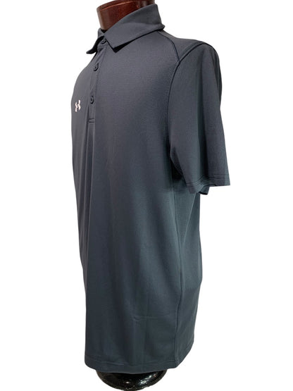 Medium Under Armour Mens New Team Tech Polo Shirt Gray 1370399