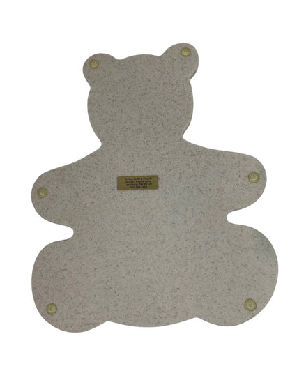 Teddy Bear Shape Corian Cutting Board Tan Speckled 14 Inch