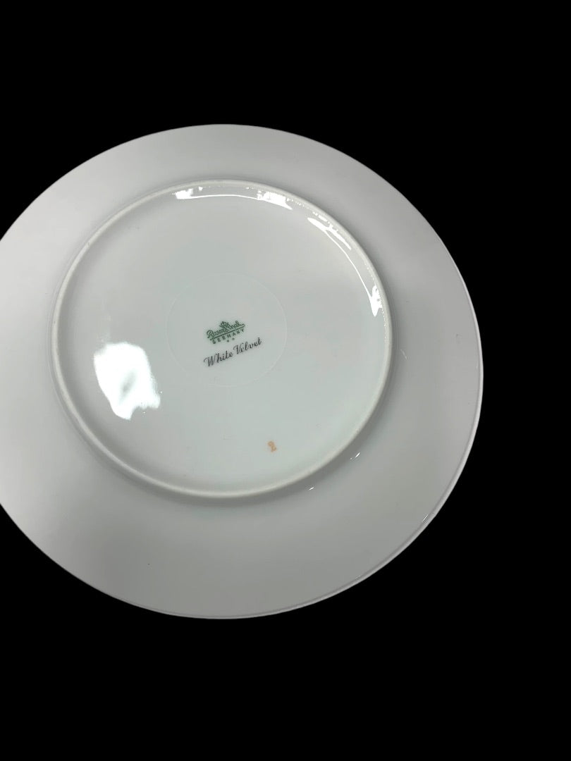 Rosenthal Germany White Velvet 6 Inch Bread and Butter Plate Gold Band