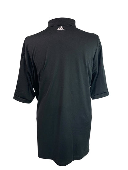 XL Adidas Mens New Black Golf Shirt Polo A76 MCL Stripe Cuff P77781