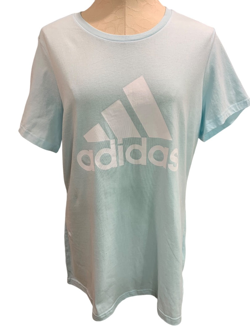 1X Adidas Womens New Logo Basic Tshirt Almost Blue HL2025