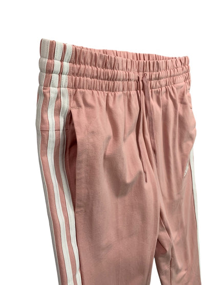 Small Adidas Womens New Jersey Knit Jogger Pants Wonder Mauve Pink HD4272