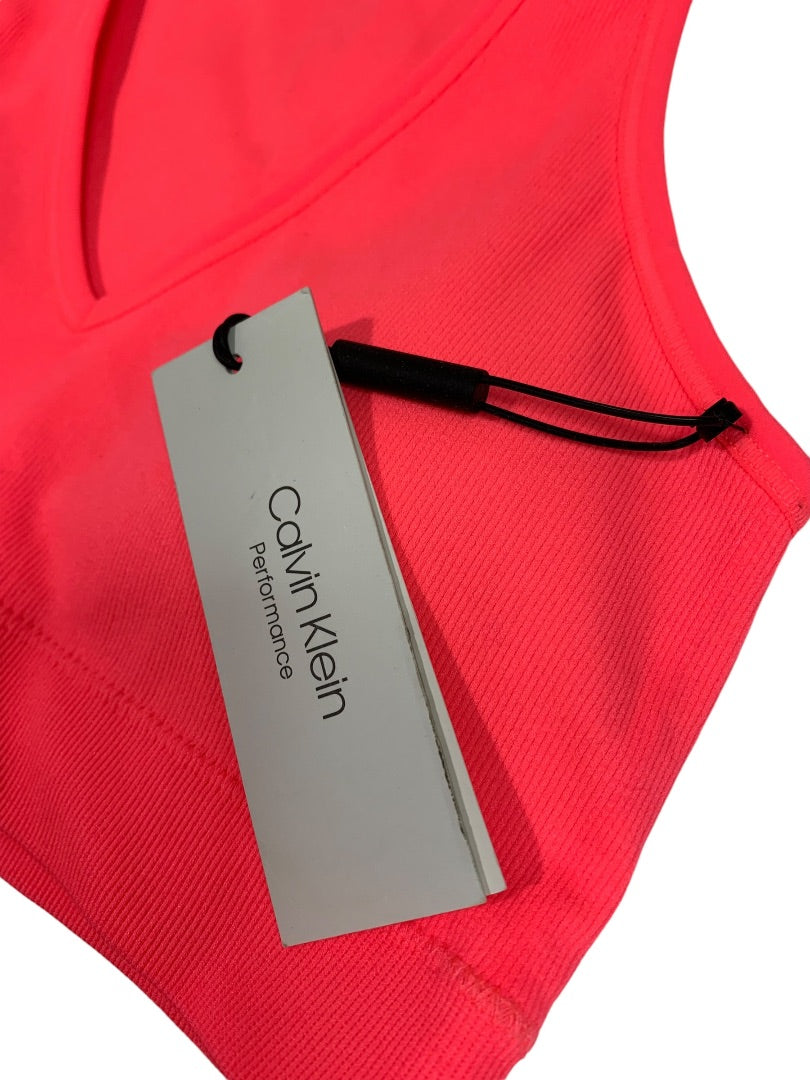 Small Calvin Klein Performance Neon Pink Sports Bra Medium Impact New