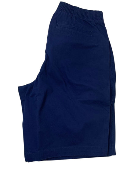 Size 8 Lands' End Womens New Shorts Deep Sea Navy Pull On Chino 10 Inch