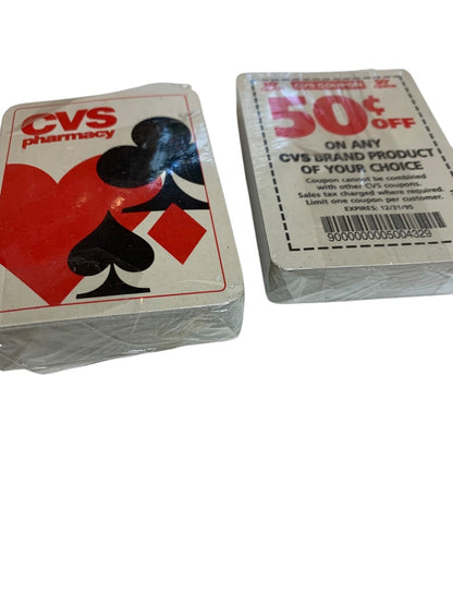 1990s Vintage Sealed CVS Playing Cards Set of 2