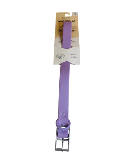 XL Wild One Dog Collar All Weather Durable Flex-Poly Neck Size 18-23 Inches Lilac