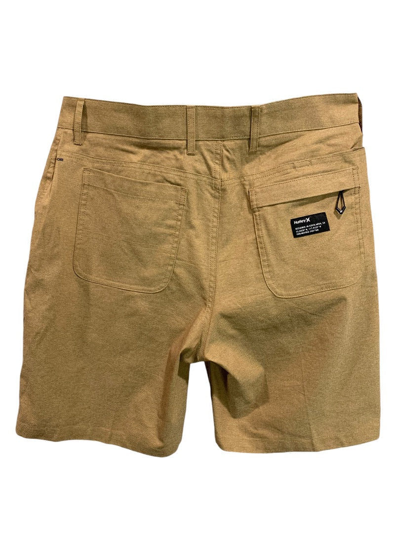 Size 30 Hurley Mens New Dri Vapor Chino Brown 19" Shorts