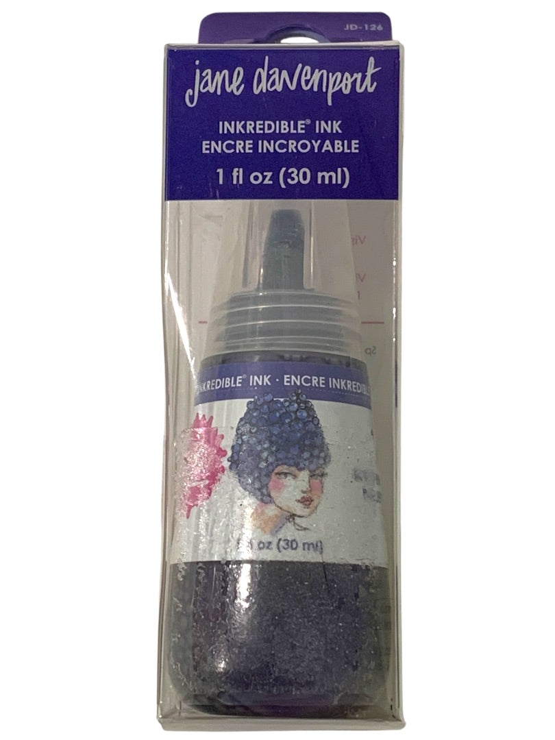 Jane Davenport Inkredible Ink 1 fl oz Blue Blueberry JD-126 Paper Arts New