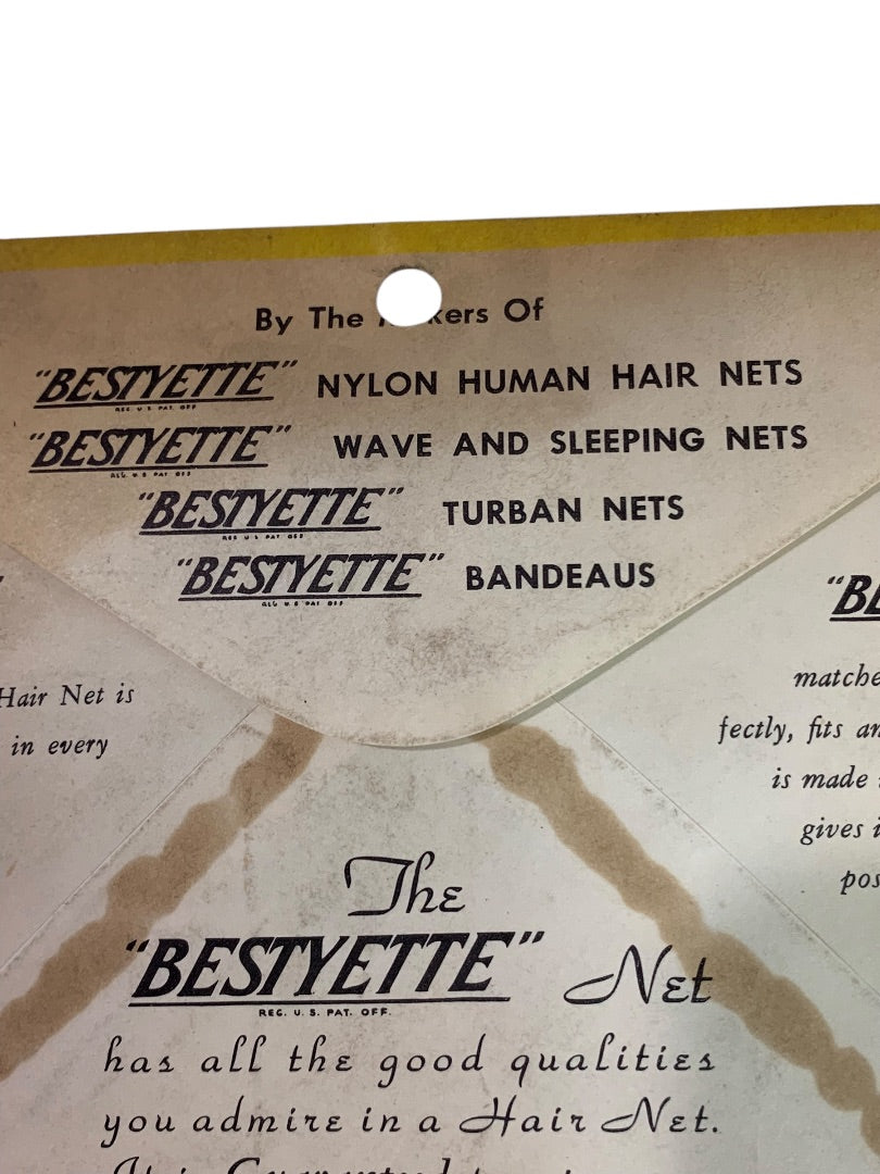 Vintage Bestyette Hair Net 3 Packs Regular Size Light Brown Scranton PA