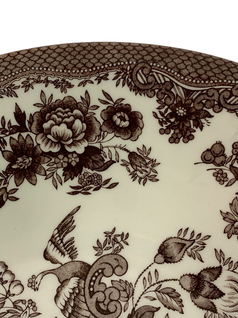 Royal Stafford Asiatic Pheasant Serving Bowl Brown 10.25 Inch Diameter
