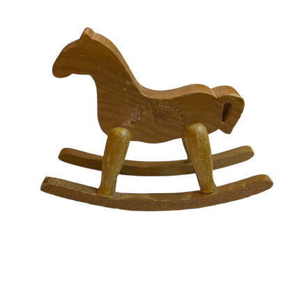 1980s Teddy Bear Story Miniature Dollhouse Rocking Horse 1:12 Scale