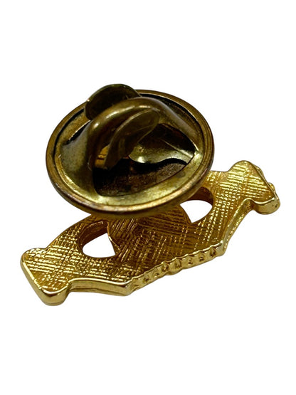 Goldtone Claddagh Lapel Pin Small .75 Inch Irish Celtic