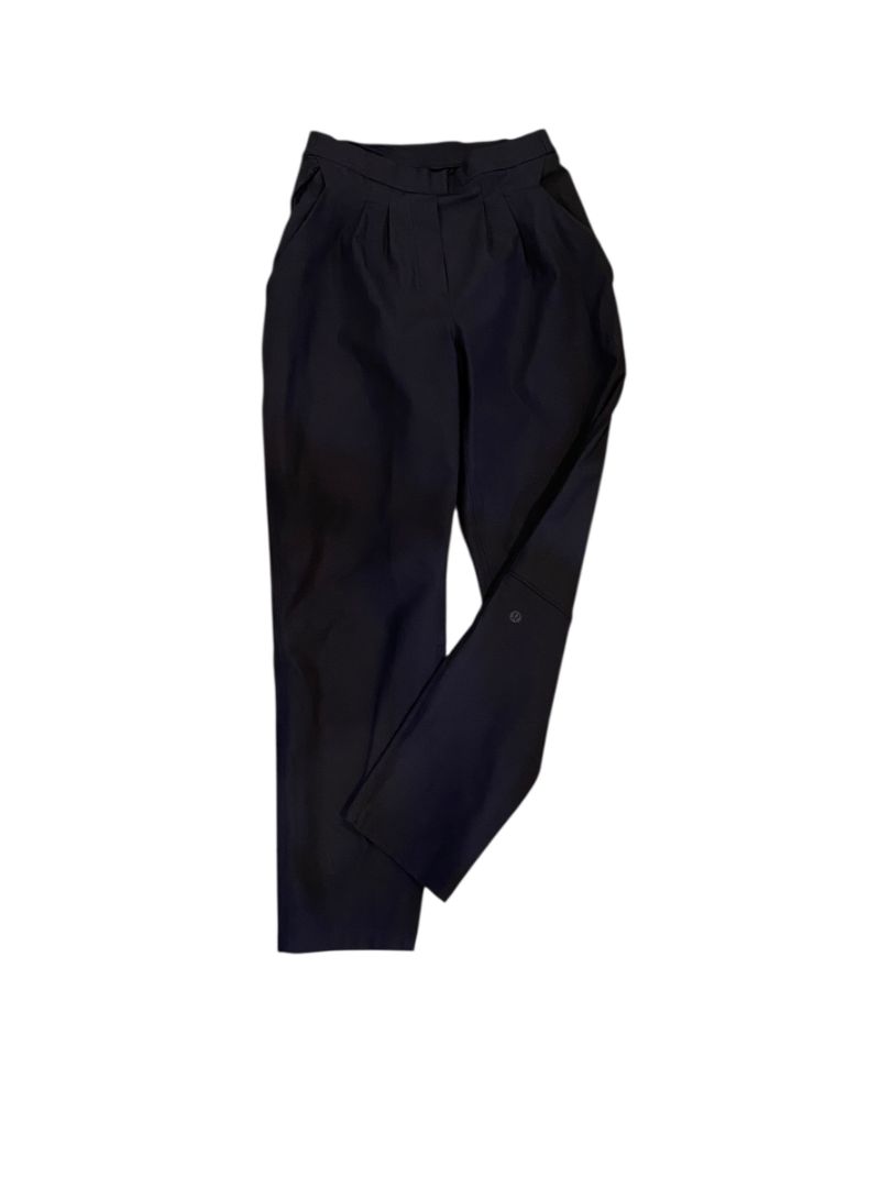 Size 4 LuLulemon Pull On Womens Black Trouser Pants High Rise