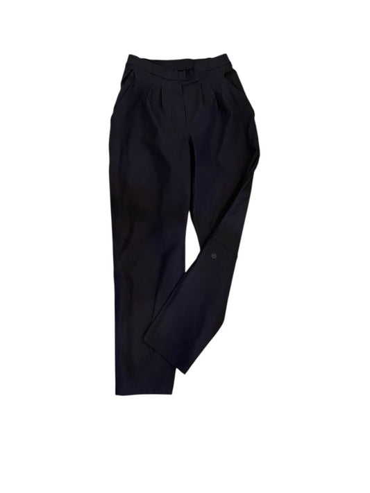 Size 4 LuLulemon Pull On Womens Black Trouser Pants High Rise