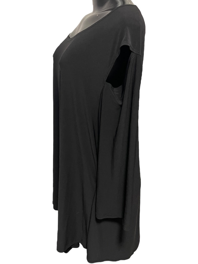 1XL Come N See Cold Shoulder Black Pullover Top Shirt Womens