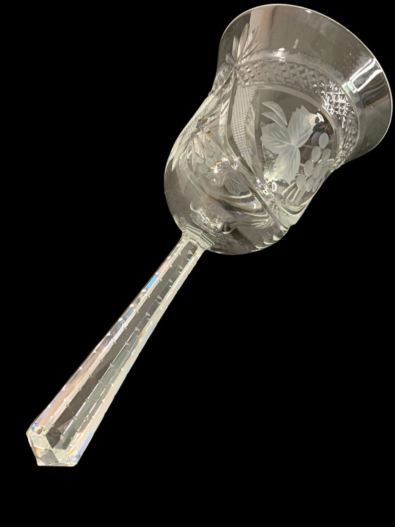 Vintage Cut Crystal Tulip Bell Grape Cluster 7.25 Inch